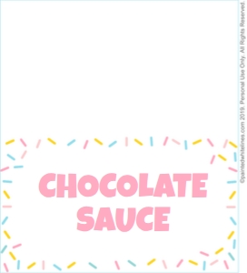 Food Labels Ice Cream Party: Food Labels Ice Cream Party