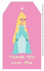 Favor Tags Princess Party: Favor Tags Princess Party