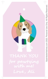 Favor Tags Pool Pawty Multipink: Favor Tags Pool Pawty MultiPink