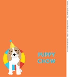 Food Labels Doggy Paddle Party Blue: Doggy Paddle Party Pack Blue