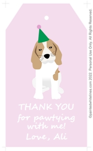 Favor Tags Pet Pawty Multipink: Favor Tags Pet Pawty MultiPink