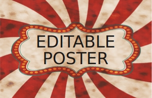 Editable 11x17 CarnEvil Poster Sign: Editable CarnEvil Signage