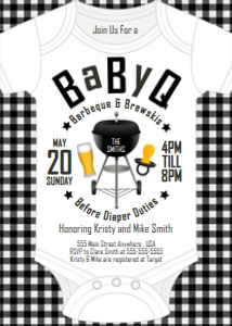 PWL8 5x7 BaByQ Charcoal Grill Invite Black: Invite BaByQ Charcoal Grill