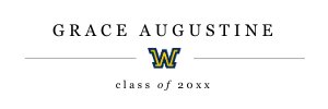Graduation Name Card with Logo design preview
