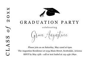Graduation Party Invitation with Cap - 5x7 design preview