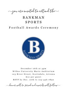 sports banquet invitation design preview