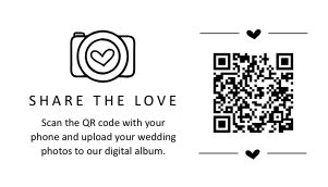 Minimalist Sophia Ronald Share the Love Card with QR Code design preview