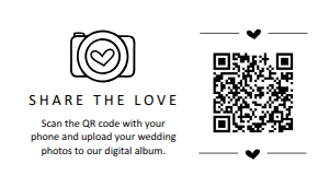 Minimalist Sophia Ronald Share the Love Card with QR Code: Minimalist Sophia Ronald Share the Love Card with QR Code