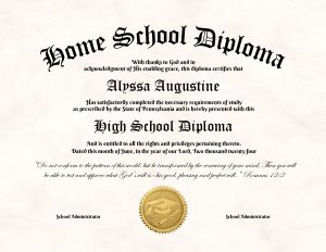 religious homeschool diploma design preview