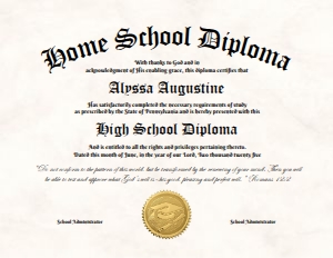 religious homeschool diploma: religious homeschool diploma