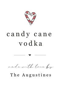 candy cane vodka label design preview