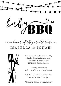 baby bbq invitation design preview