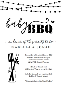 baby bbq invitation: baby bbq invitation