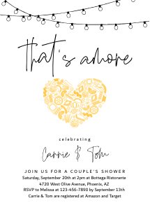 that's amore invitation design preview