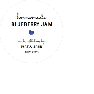 Blueberry Jam Label Sticker design preview