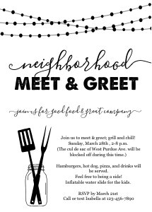 BBQ Neighborhood Invitation design preview