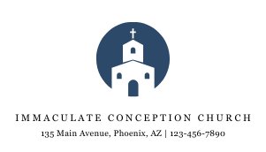 church business card design preview