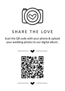 Minimalist Sophia Ronald Share the Love Card with QR Code & Photo design preview