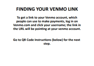 Venmo Link Instructions: College Fund Graduation Sign with QR Code