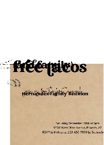free tacos family reunion invitation design preview