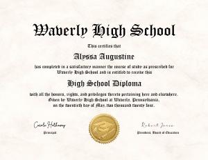 wallet size diploma design preview