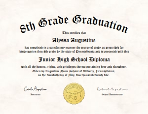 honors 8th grade promotion homeschool diploma: honors 8th grade promotion homeschool diploma