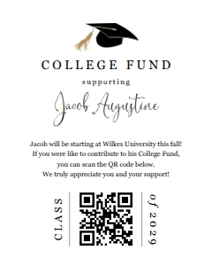 College Fund Graduation Sign with QR Code: College Fund Graduation Sign with QR Code