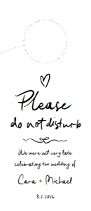wedding do not disturb door hanger: wedding do not disturb door hanger