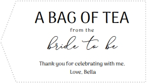 a bag of tea favor tag: a bag of tea favor tag