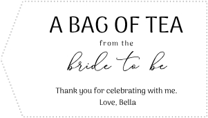 a bag of tea favor tag design preview