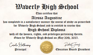 smaller wallet size diploma: wallet size diploma