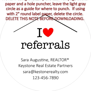 Realtor I Heart Referrals Sticker design preview