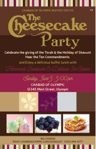 Shavuot Cheesecake Party design preview