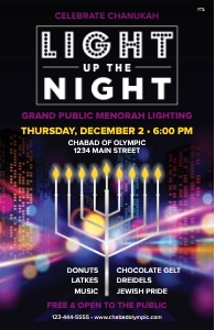 Chanukah - Light the Night design preview