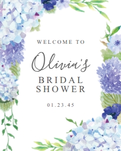BlueHydrangea_WelcomeSign_16x20: 718265614