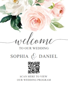 BlushingBlooms_QRWelcome_16x20: 1084156710