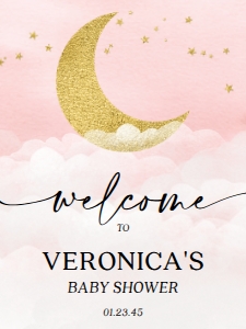 OverTheMoon_Pink_WelcomeSign_18x24: 1122654048