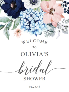 NavyBlooms_WelcomeSign_18x24: 708613985