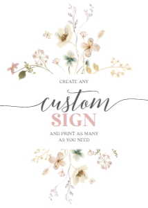 BohoWildflower_CustomSign_5x7: 1264811983