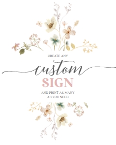 BohoWildflower_CustomSign_8x10: 1264811983