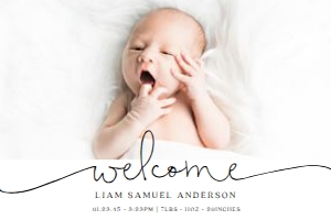 SimpleWelcome_BirthAnnouncement_4x6: 785742080