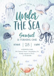 UnderTheSea_BirthdayInvite_5x7: 1304622975