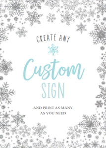 Snowflake_CustomSign_Blue_5x7: 1333977287