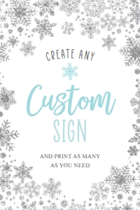 Snowflake_CustomSign_Blue_4x6: 1333977287