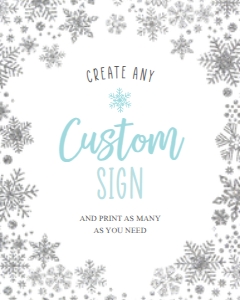 Snowflake_CustomSign_Blue_8x10: 1333977287