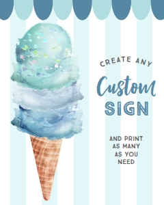IceCreamBlue_CustomSign_8x10: 1343946653