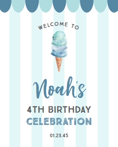 IceCreamBlue_WelcomeSign_16x20: 1344279675