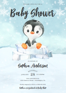 AdorablePenguinBlue_BabyShowerInvite_5x7: 1346823369