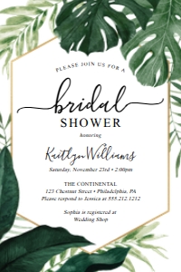 TropicalMonstera_BridalShowerInvite_4x6: 818694653