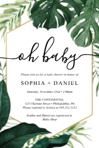 TropicalMonstera_BabyShowerInvite_4x6: 805637566
